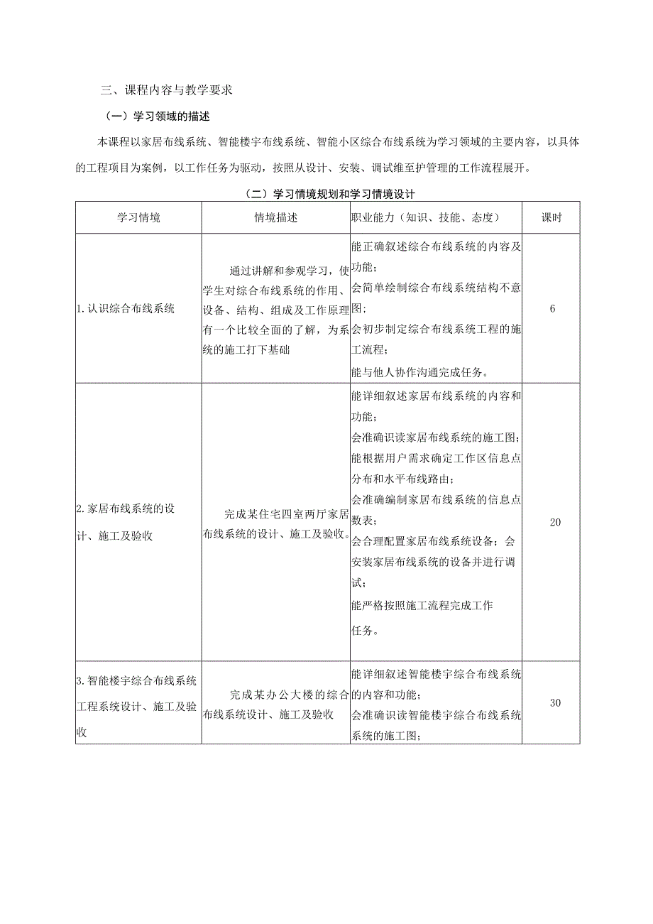 《综合布线系统施工》课程标准.docx_第3页