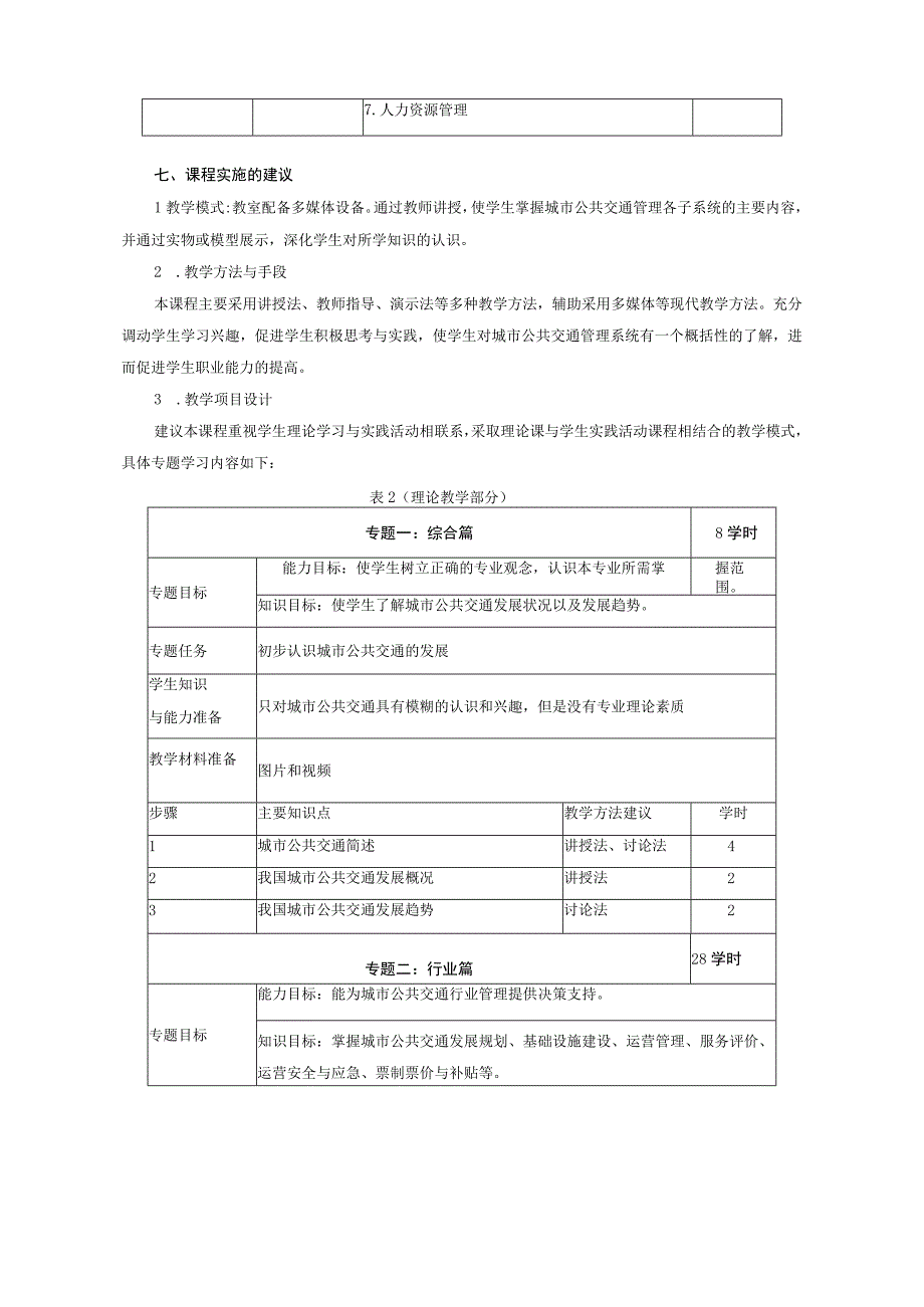 《城市公共交通管理概论》课程标准.docx_第3页