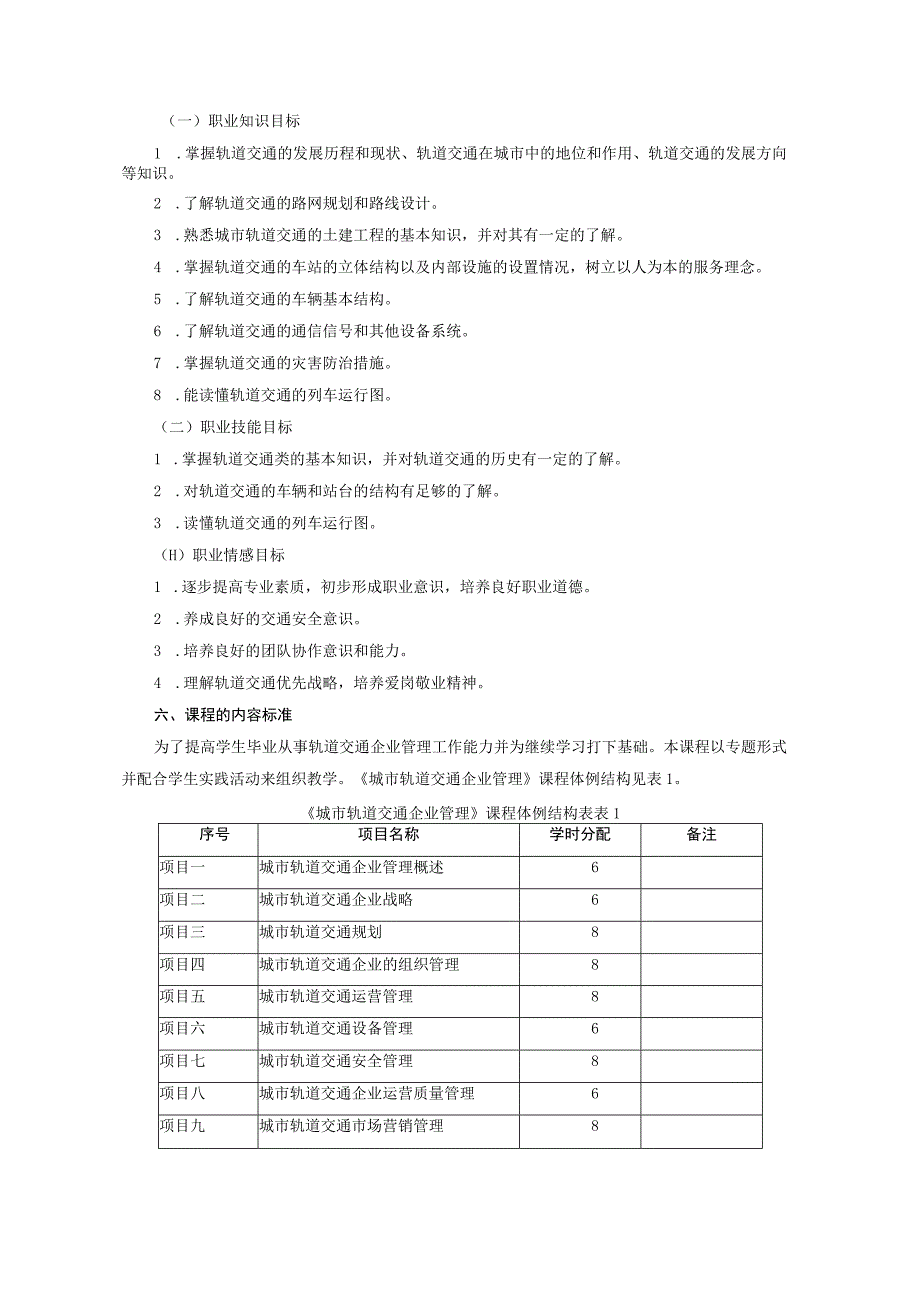 《城市轨道交通企业管理》课程标准.docx_第2页