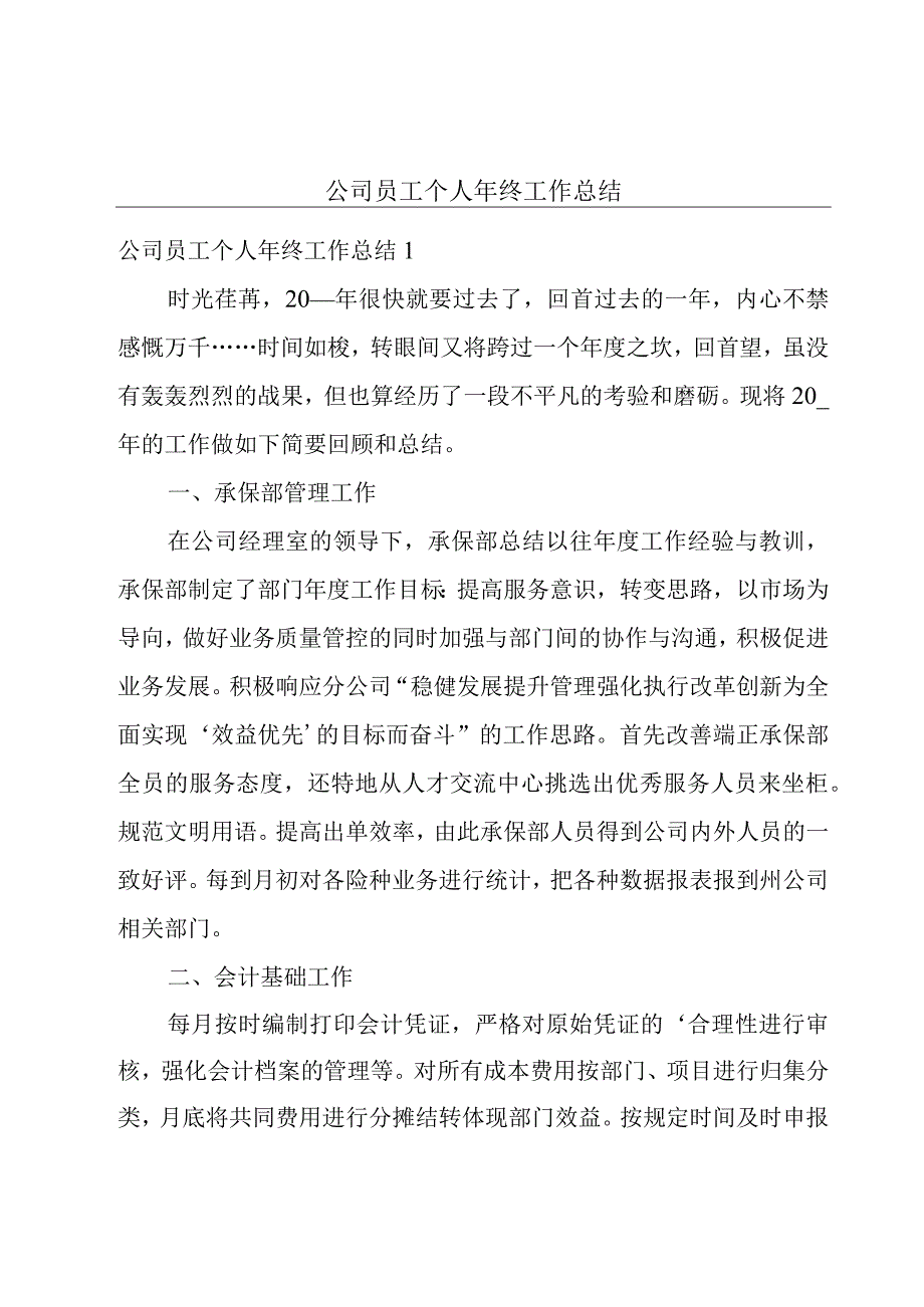 公司员工个人年终工作总结.docx_第1页