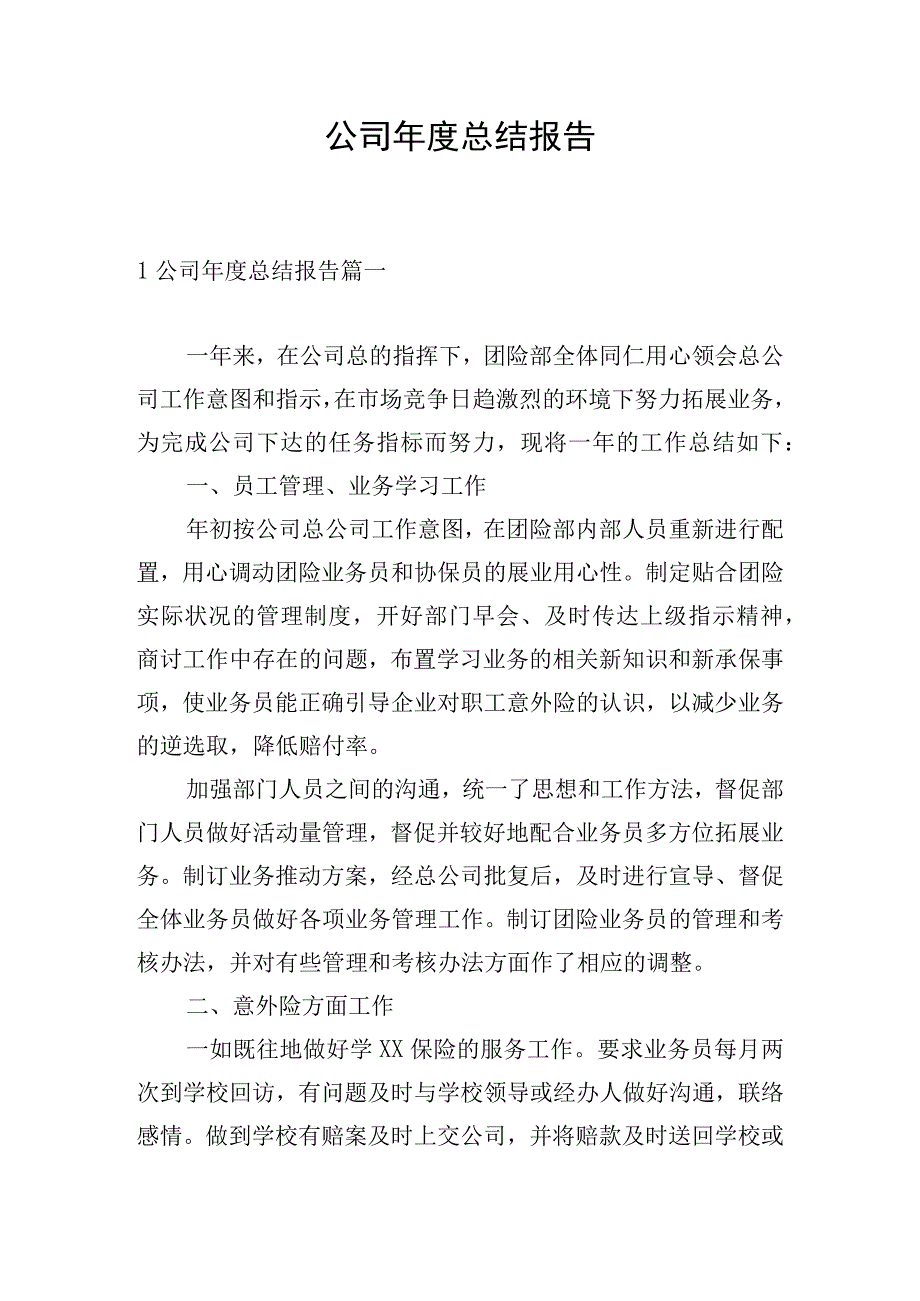 公司年度总结报告.docx_第1页