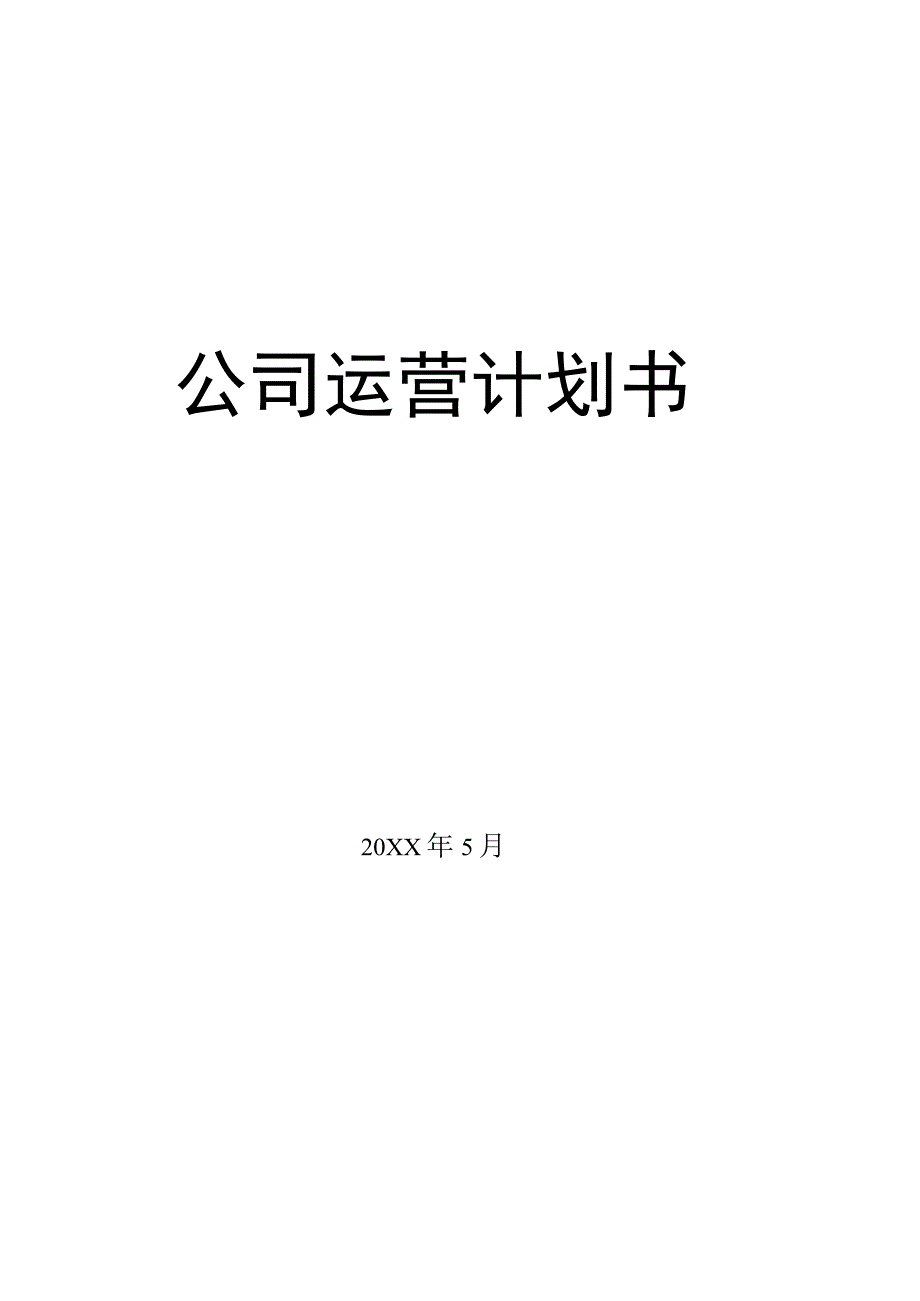 公司运营计划书.docx_第1页