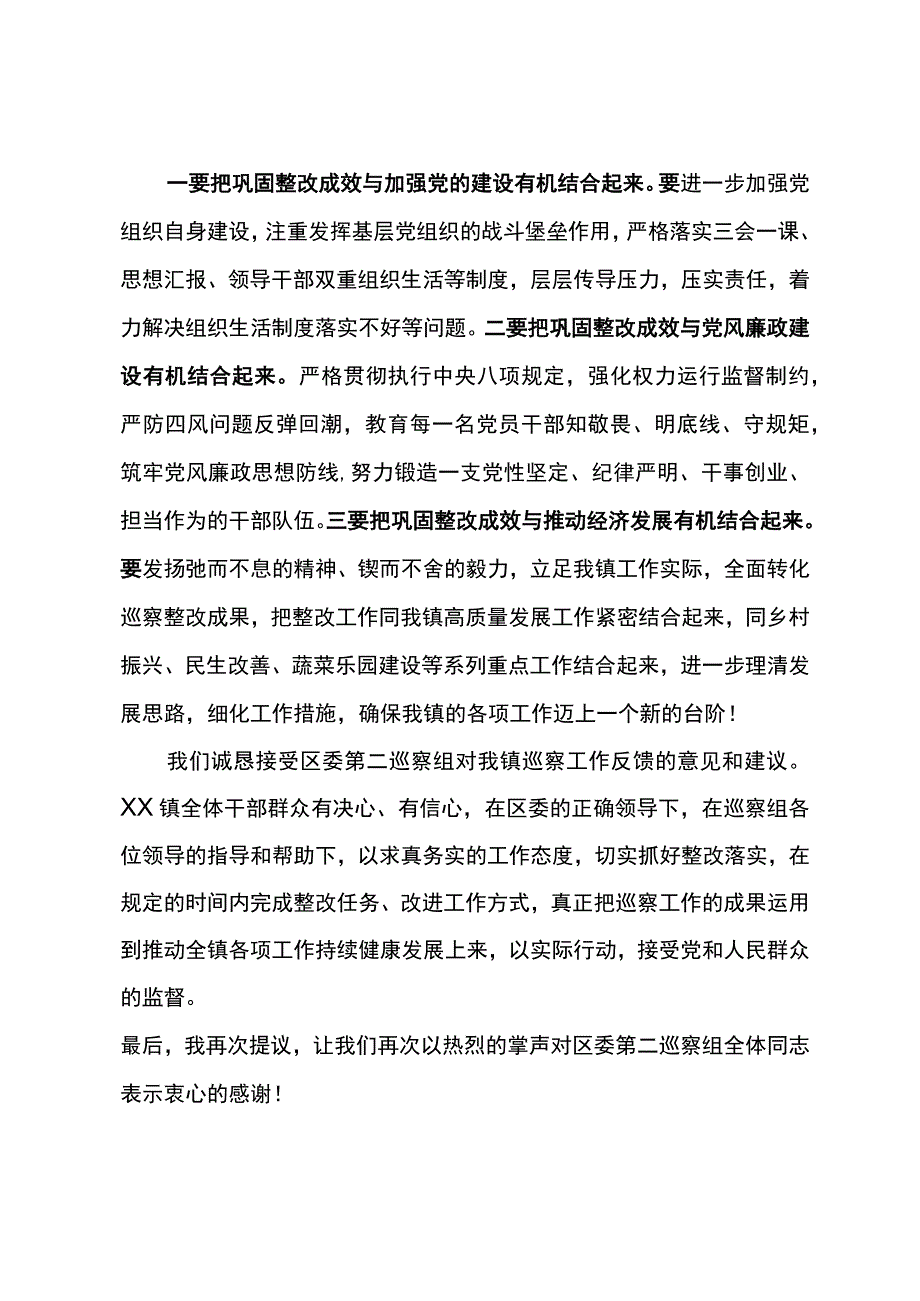 在区委第二巡察组巡察老池镇党委巡察反馈会上的表态发言.docx_第3页