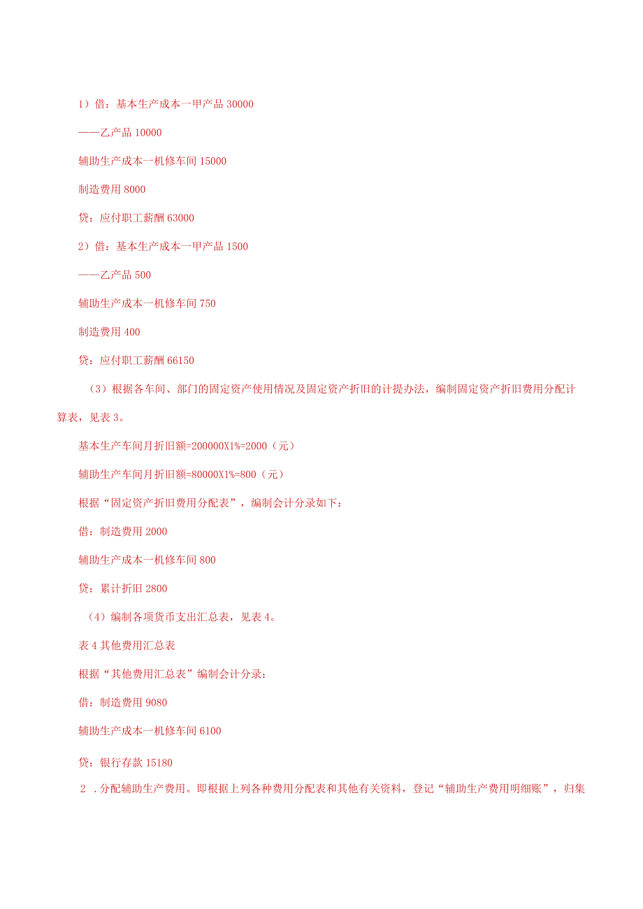 国家开放大学一网一平台电大《成本会计》形考任务4网考题库及答案.docx_第3页