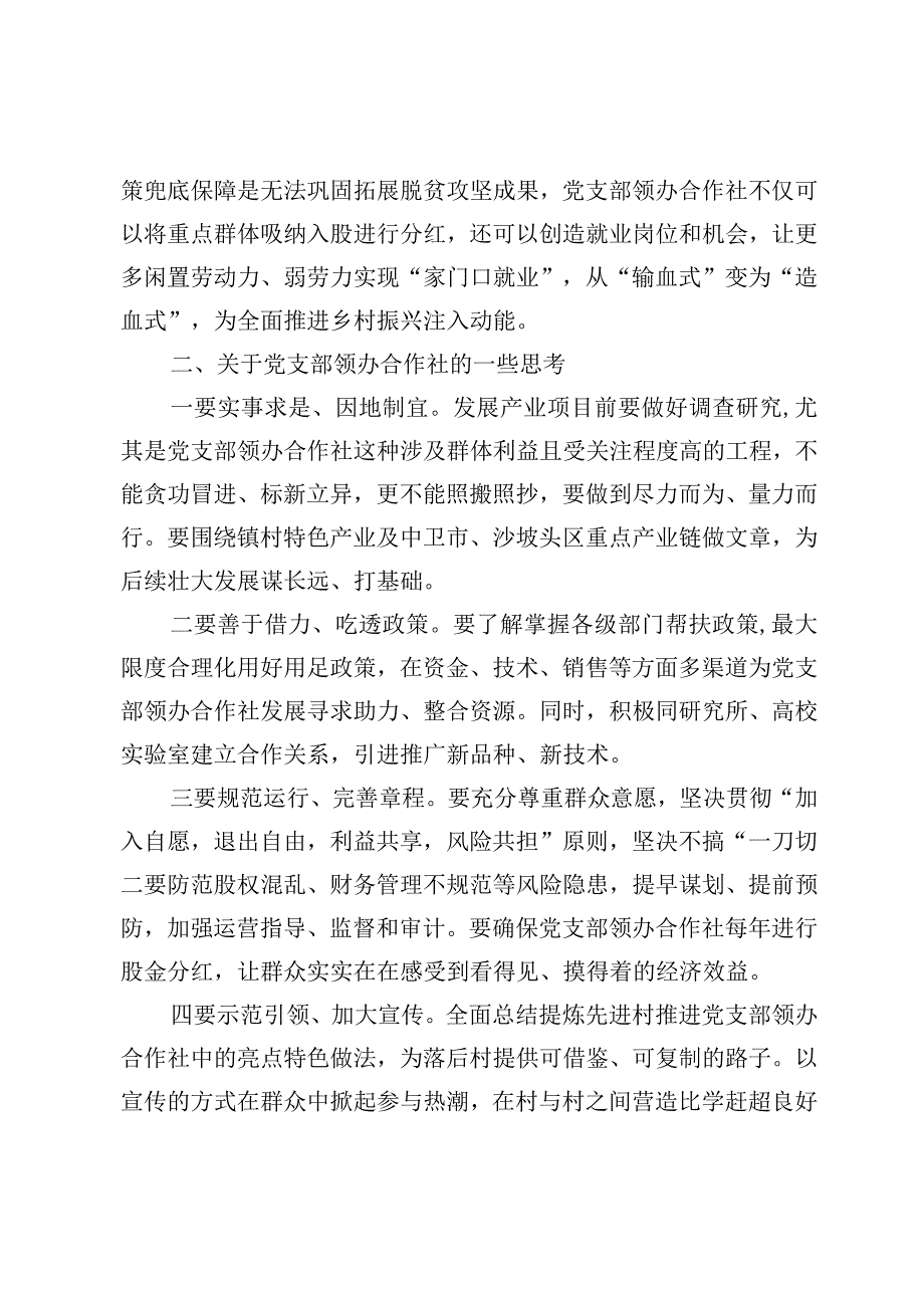 最新公文党支部领办合作社座谈会发言材料.docx_第2页