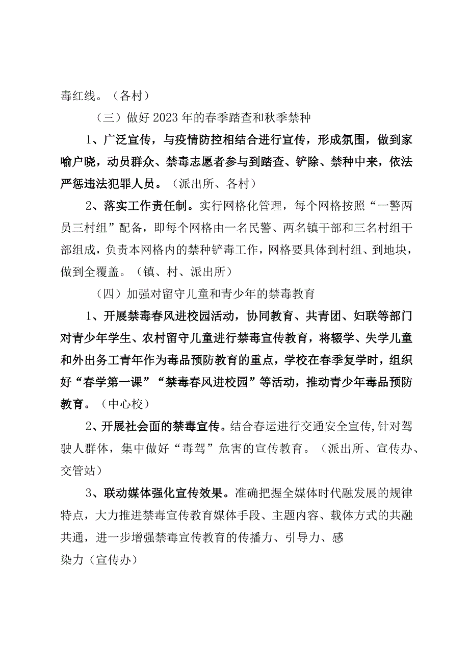 最新公文XX镇2023年禁毒工作实施方案.docx_第3页