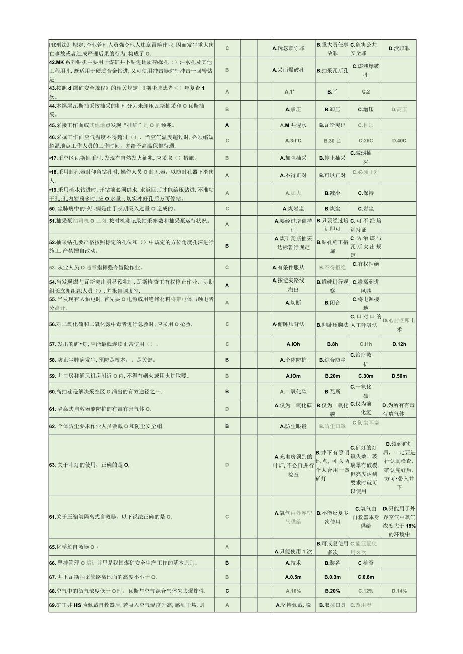 抽采队作业规程措施操作规程题库含答案.docx_第3页