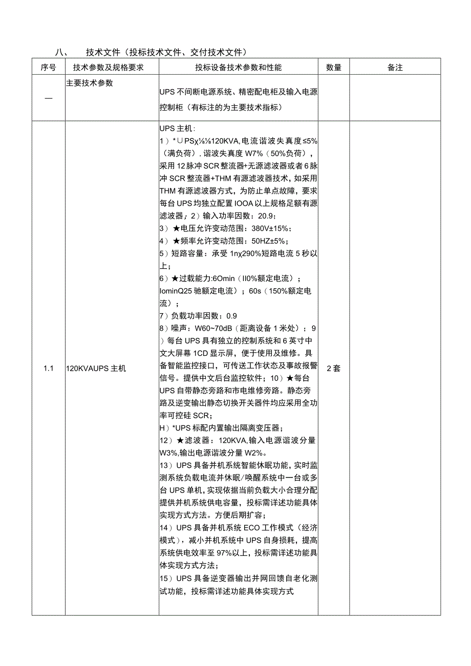 特普计算机房UPS不间断电源系统设备采购技术规格书.docx_第2页