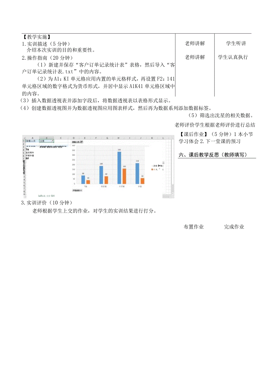 Office办公软件应用慕课版 教案 课题54实训——分析客户订单记录统计表表格.docx_第2页