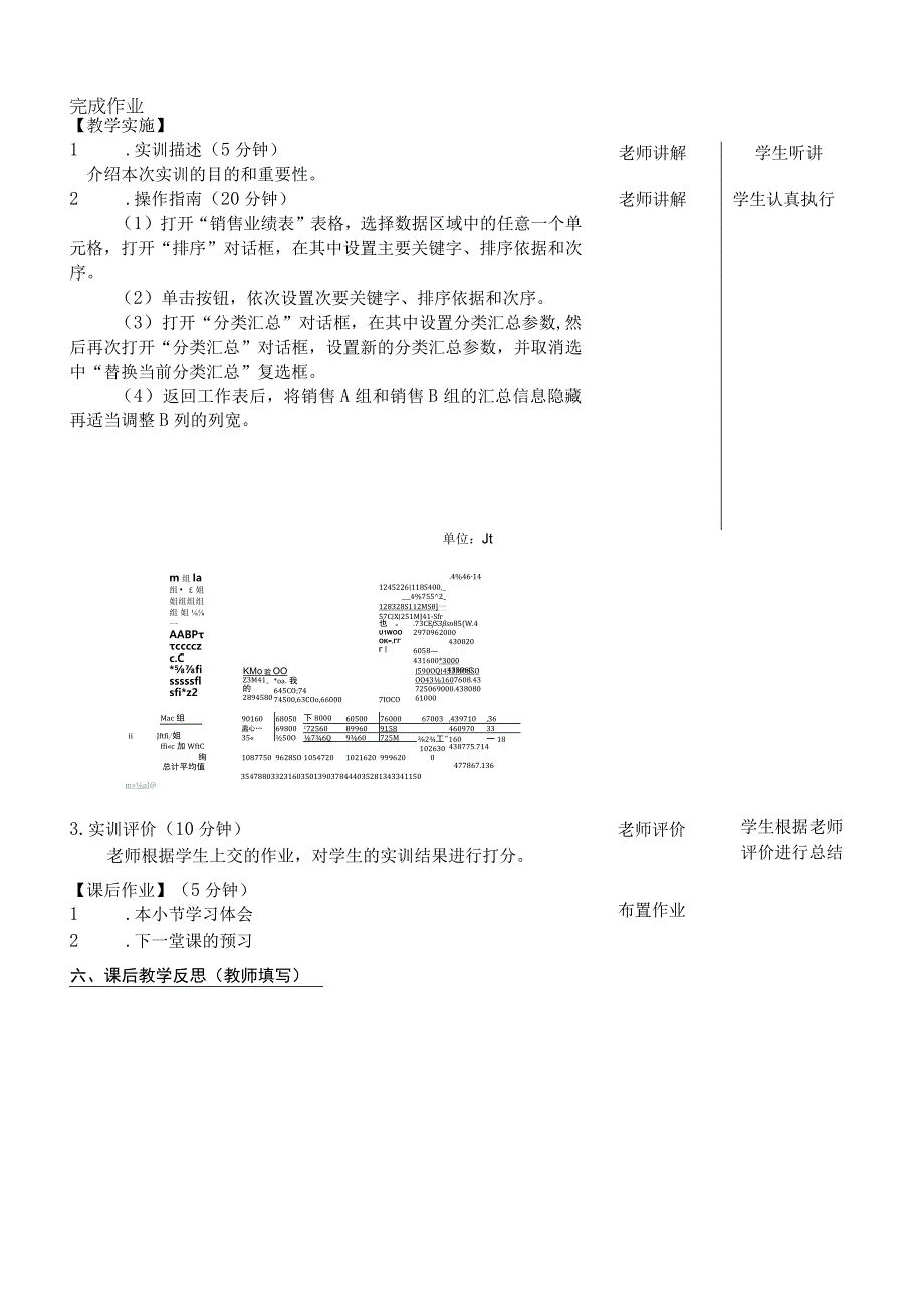 Office办公软件应用慕课版 教案 课题36实训——分析销售业绩表表格.docx_第2页