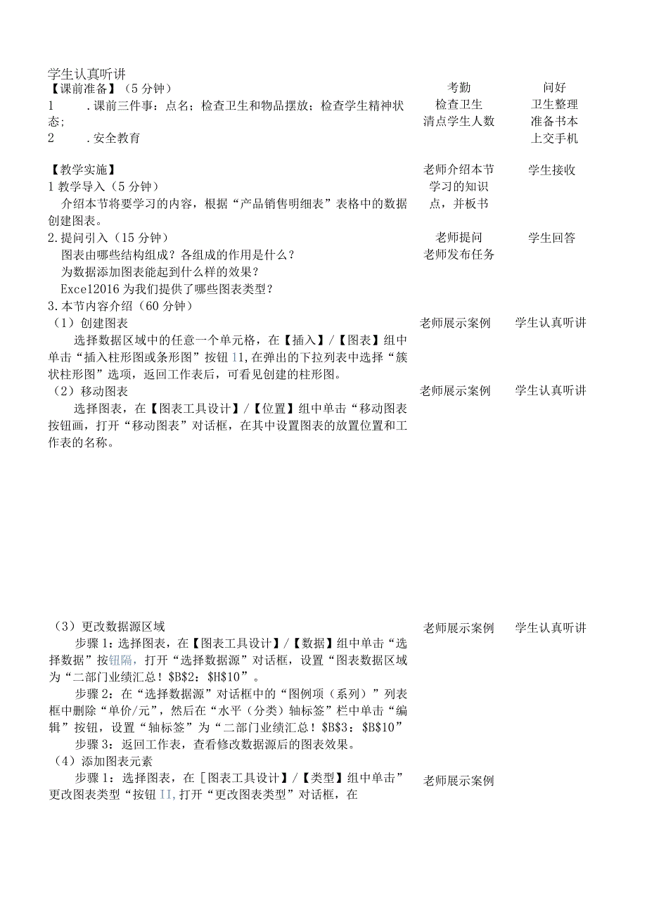 Office办公软件应用慕课版 教案 课题35插入图表.docx_第2页