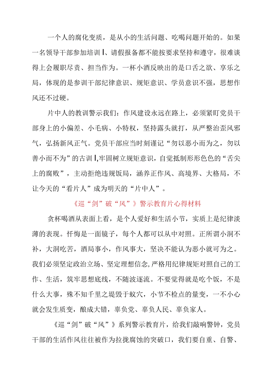 2023年《巡剑破风》警示教育片心得材料.docx_第2页