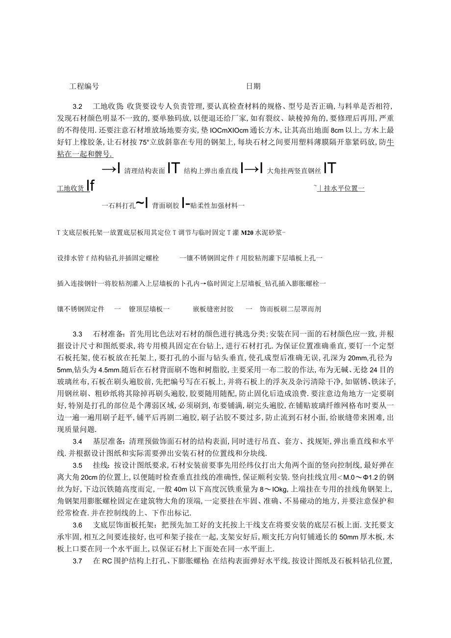 024大理石花岗石干挂施工工艺工程文档范本.docx_第2页