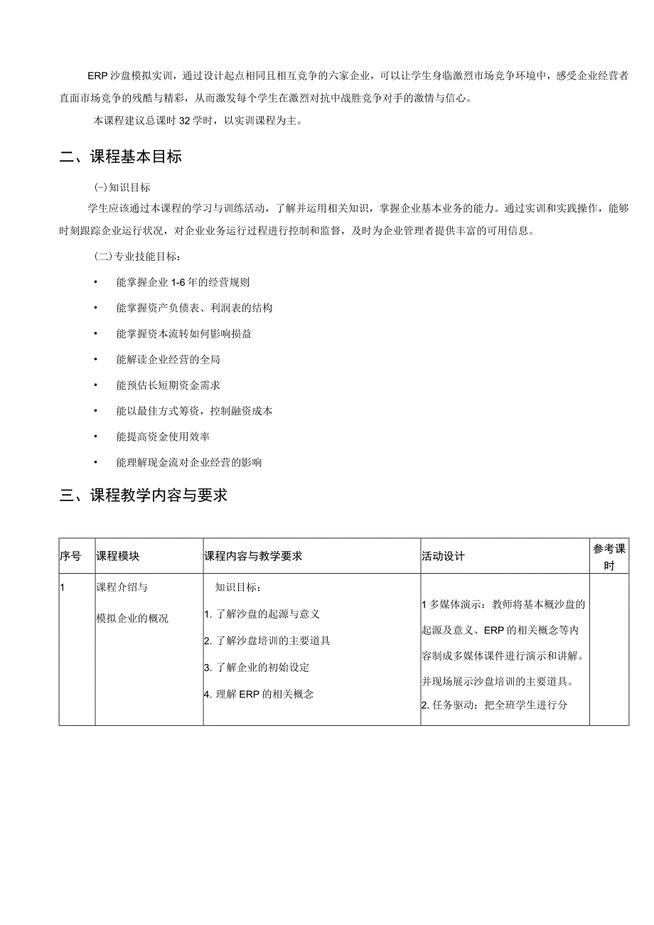 《ERP沙盘模拟实训》课程标准.docx_第2页