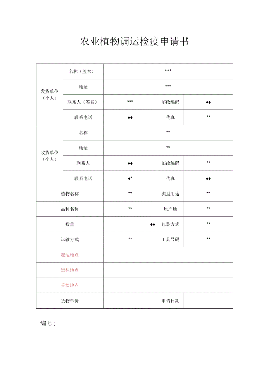 农业植物调运检疫申请书样本.docx_第1页