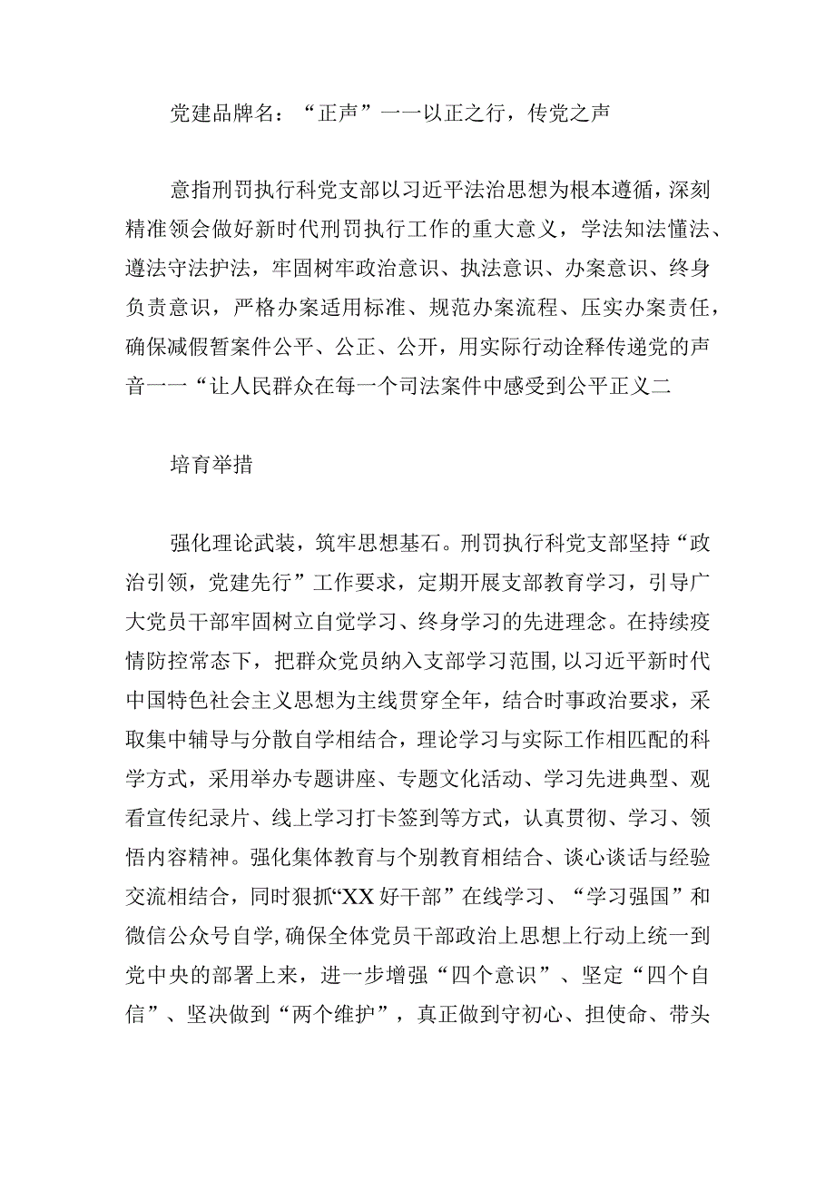 刑罚执行科党支部党建品牌创建工作材料.docx_第3页