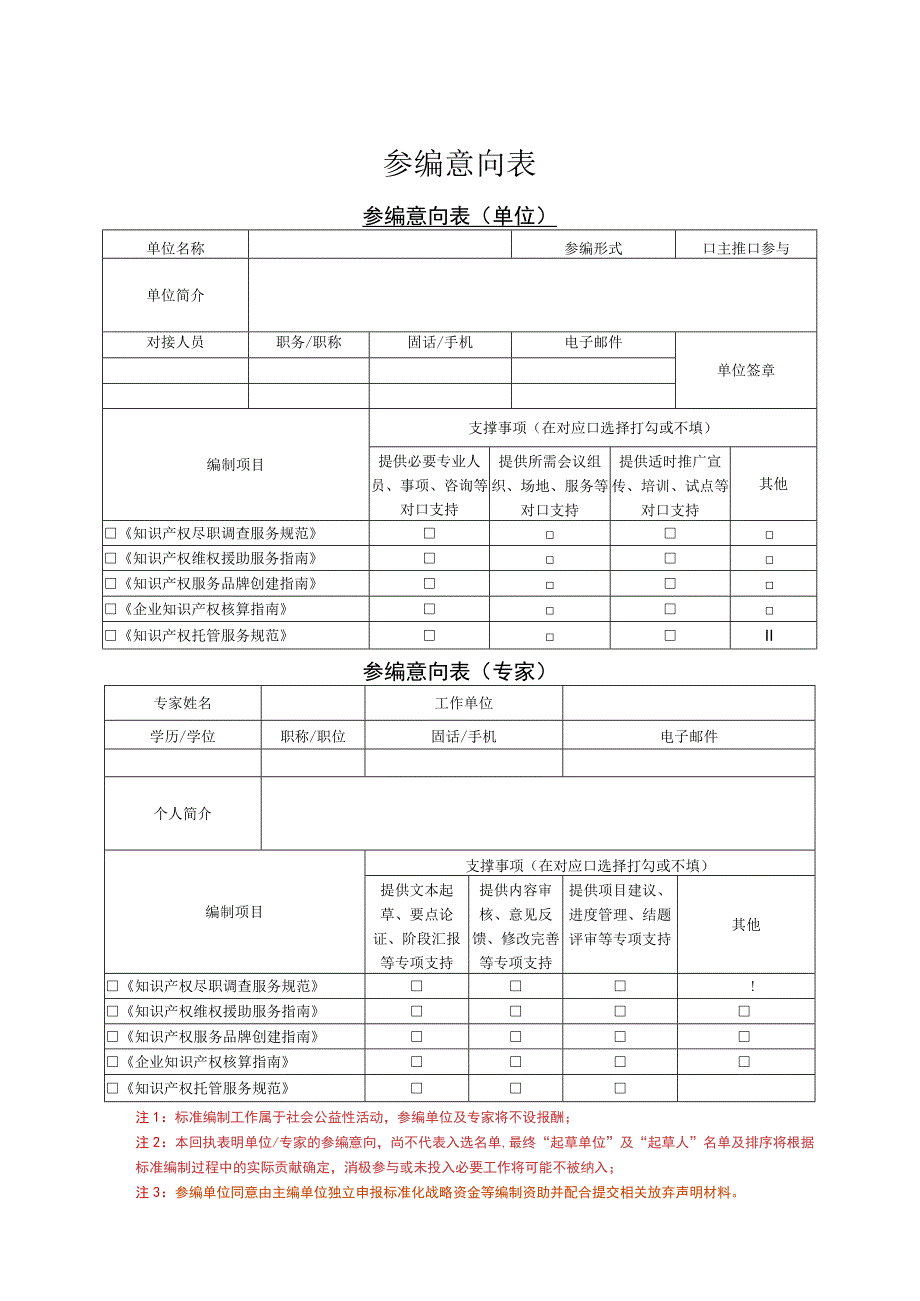 参编意向表参编意向表单位.docx_第1页