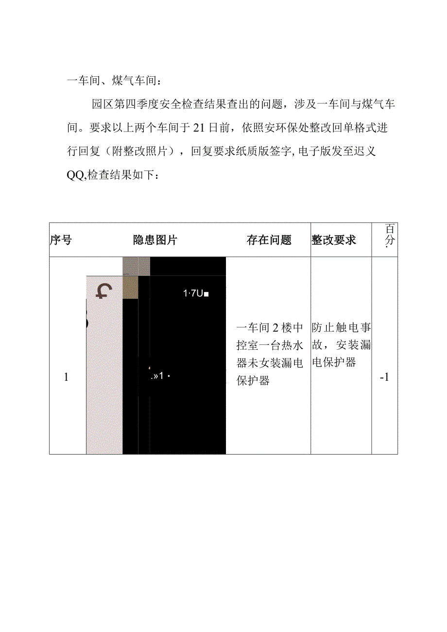 园区第四季度检查结果通报.docx_第1页