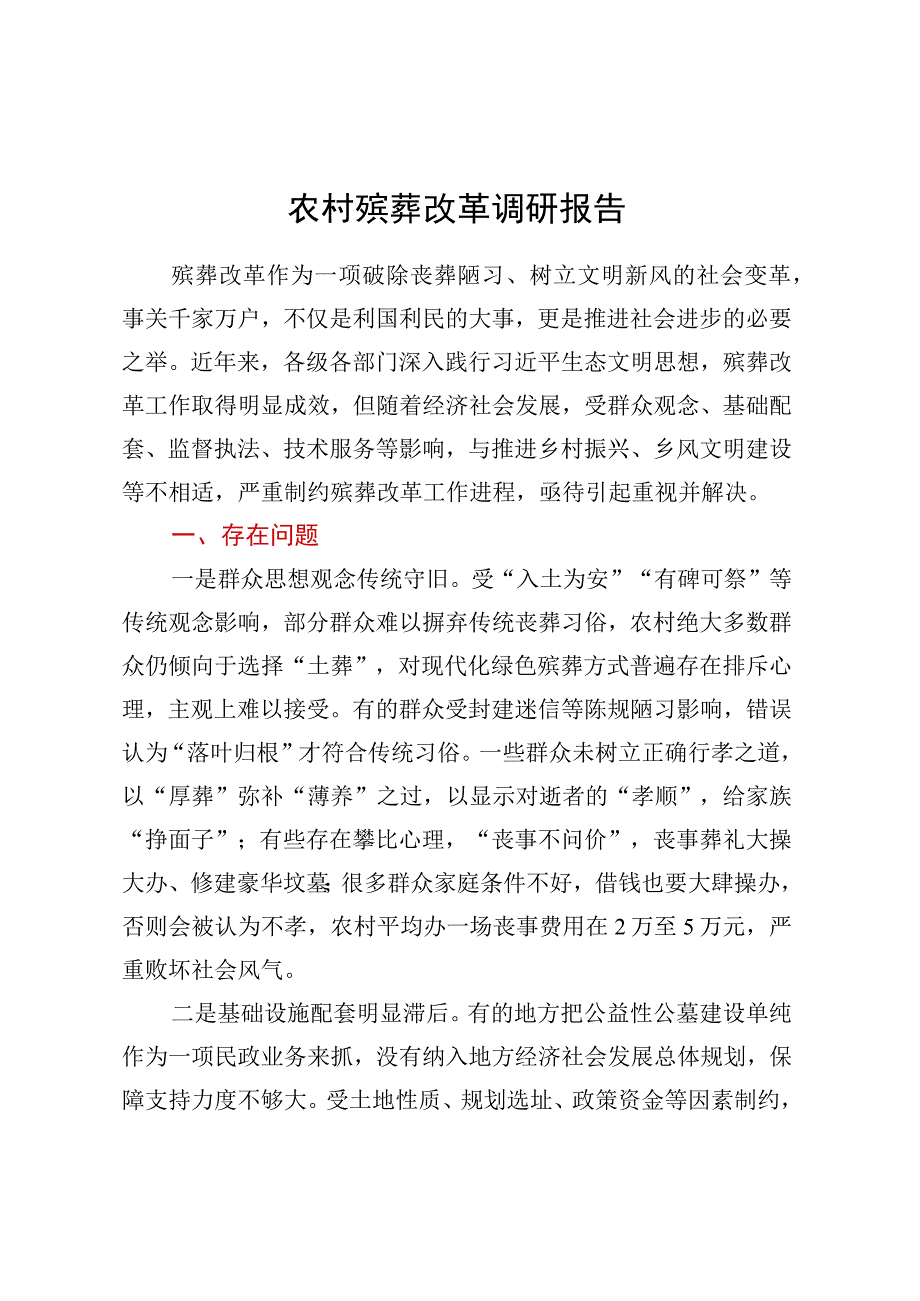 农村殡葬改革调研报告.docx_第1页