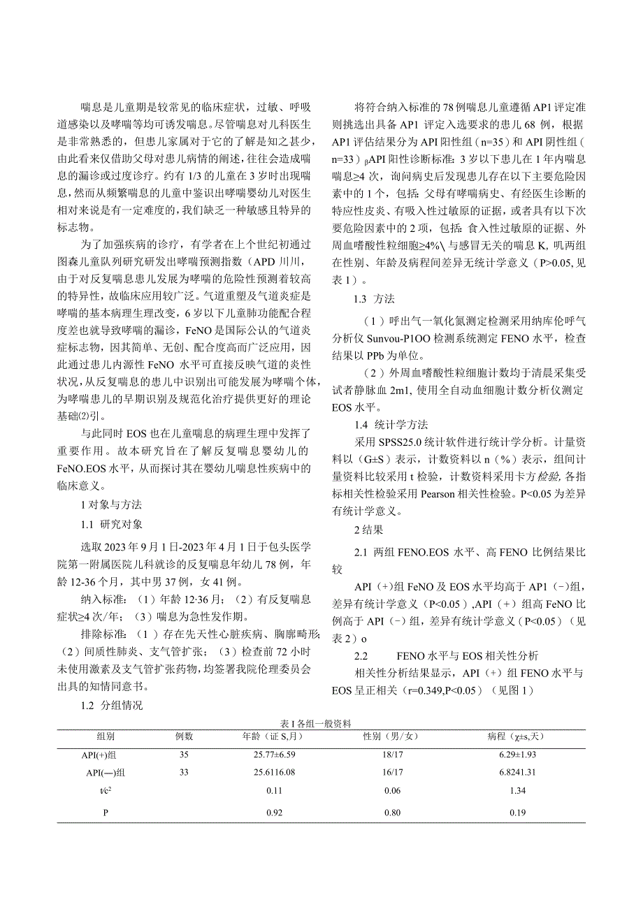 呼出气一氧化氮嗜酸性粒细胞在儿童早期喘息诊断中的意义.docx_第2页