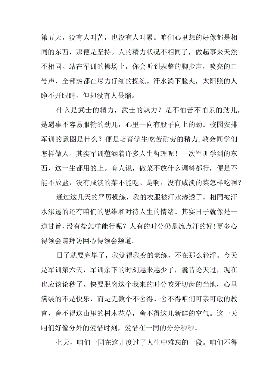 大学军训心得体会1000字左右五篇与办公室集体二等功的主要事迹材料.docx_第3页