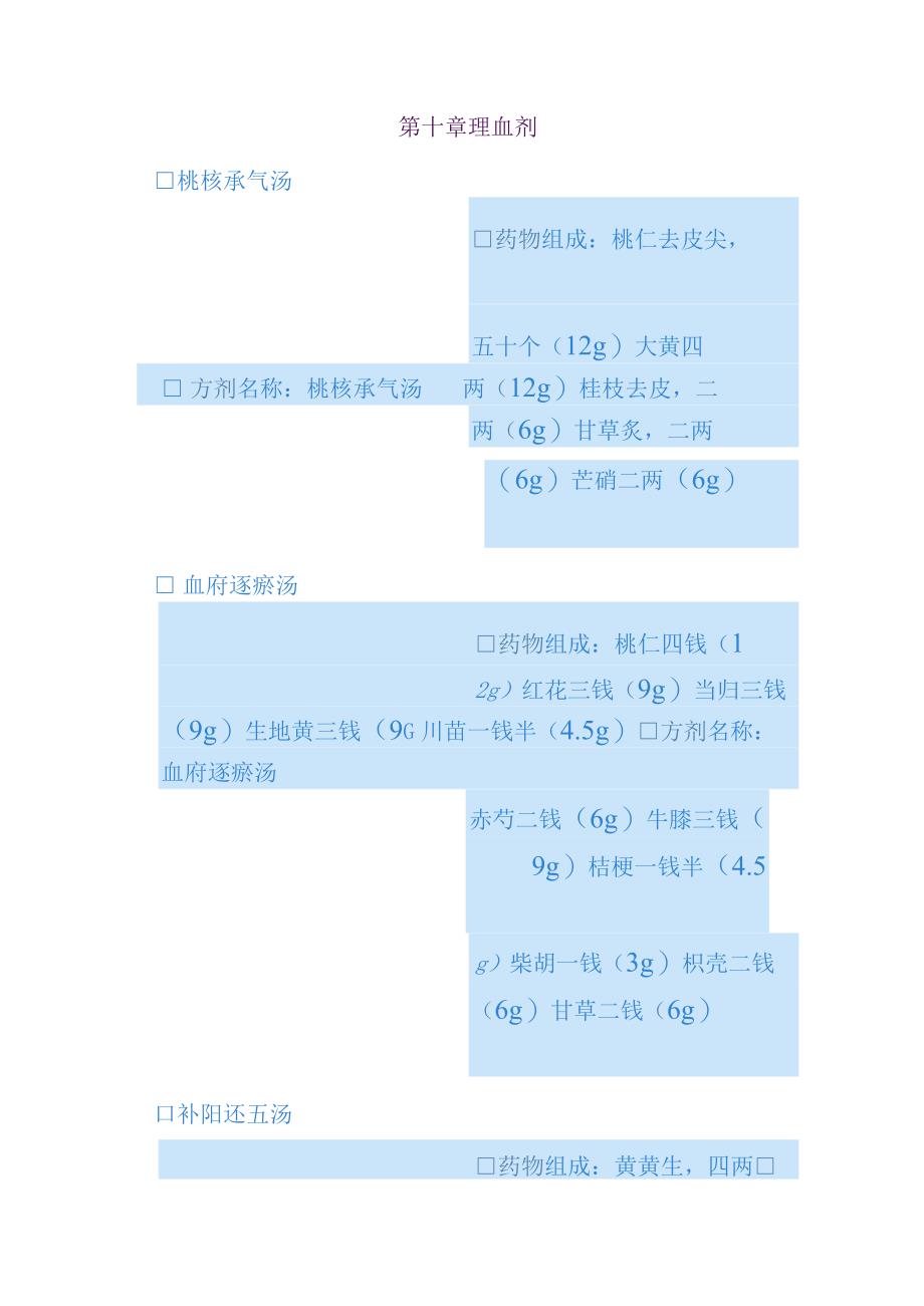 湖南中医大方剂学讲义10理血剂.docx_第1页