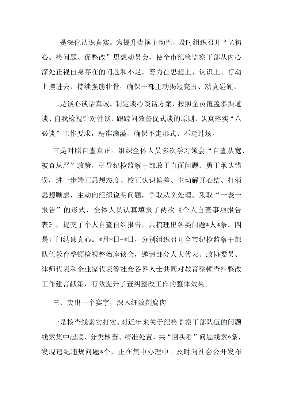 某市纪委监委纪检监察干部队伍检视整改经验总结材料.docx_第2页