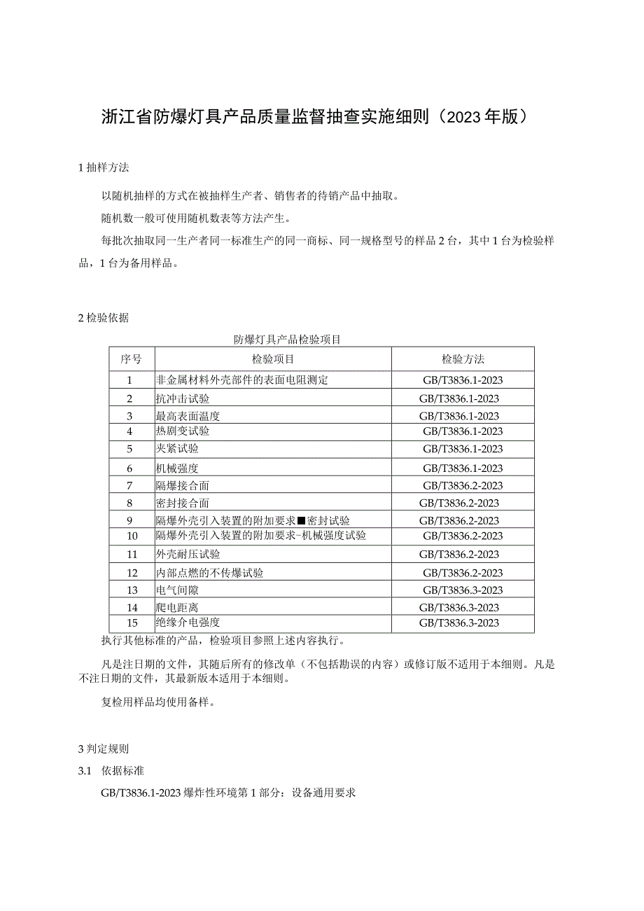 浙江省防爆灯具产品质量监督抽查实施细则2023年版.docx_第1页