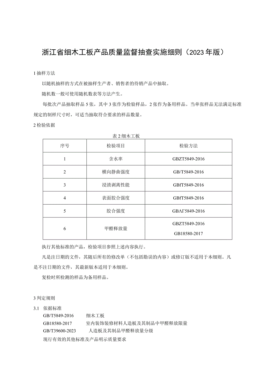 浙江省细木工板产品质量监督抽查实施细则2023年版.docx_第1页