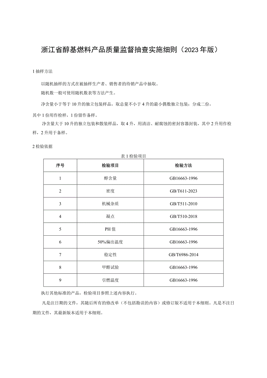 浙江省醇基燃料产品质量监督抽查实施细则2023年版.docx_第1页