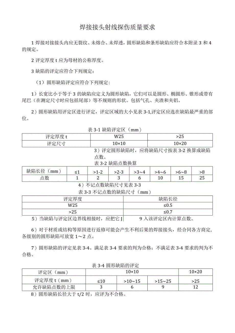 焊接接头射线探伤质量要求.docx_第1页