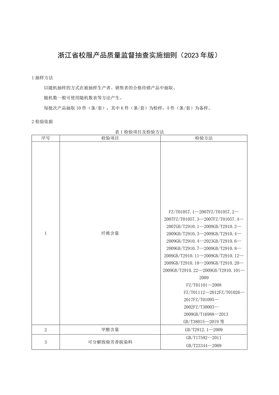 浙江省校服产品质量监督抽查实施细则2023年版.docx_第1页