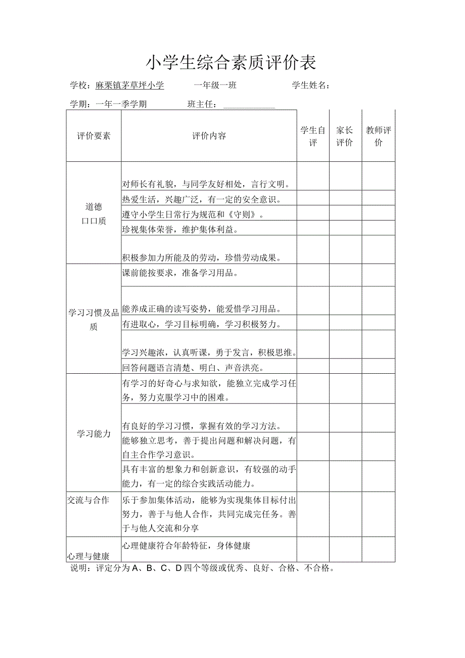 小学生综合素质评价表.docx_第1页