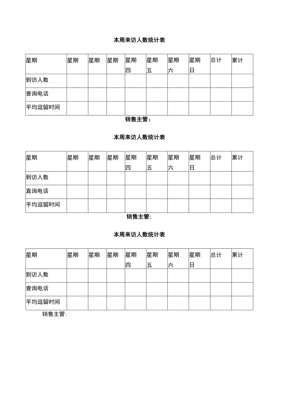 本周来访人数统计表.docx_第1页