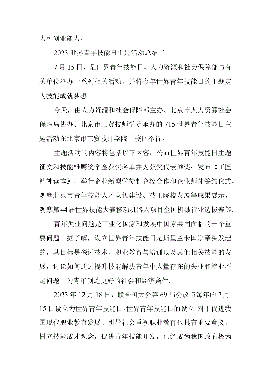 2023世界青年技能日主题活动总结.docx_第3页