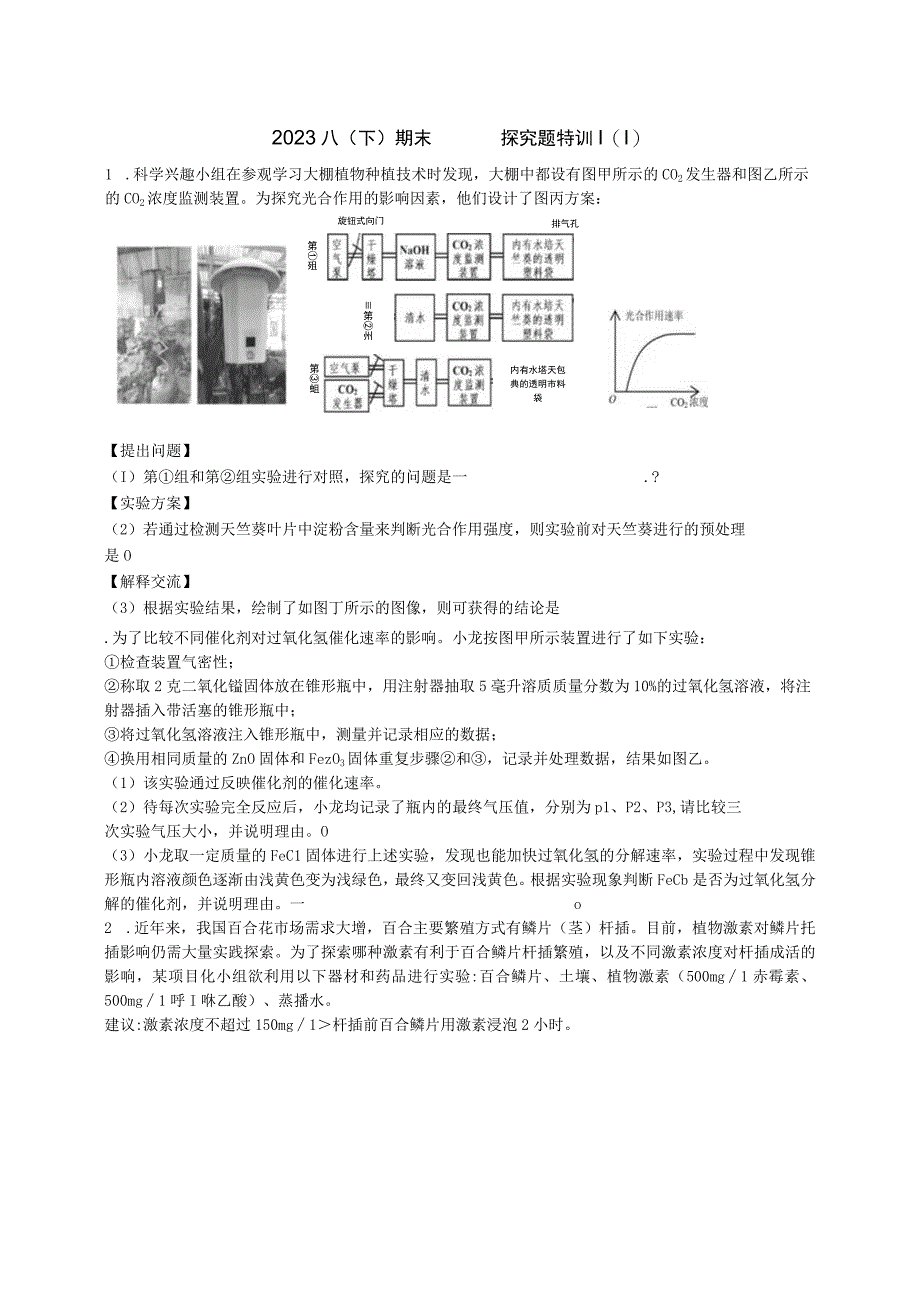 2023八下期末冲刺探究题特训1含答案公开课教案教学设计课件资料.docx_第1页