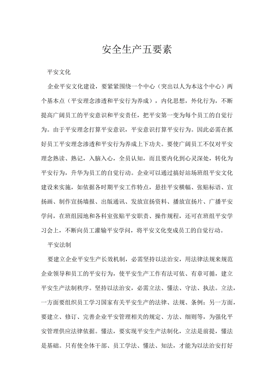 安全生产五要素模板范本.docx_第1页