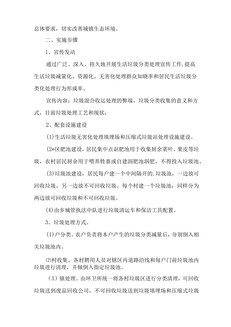 城镇2023年生活垃圾分类工作实施方案 合计6份.docx_第3页