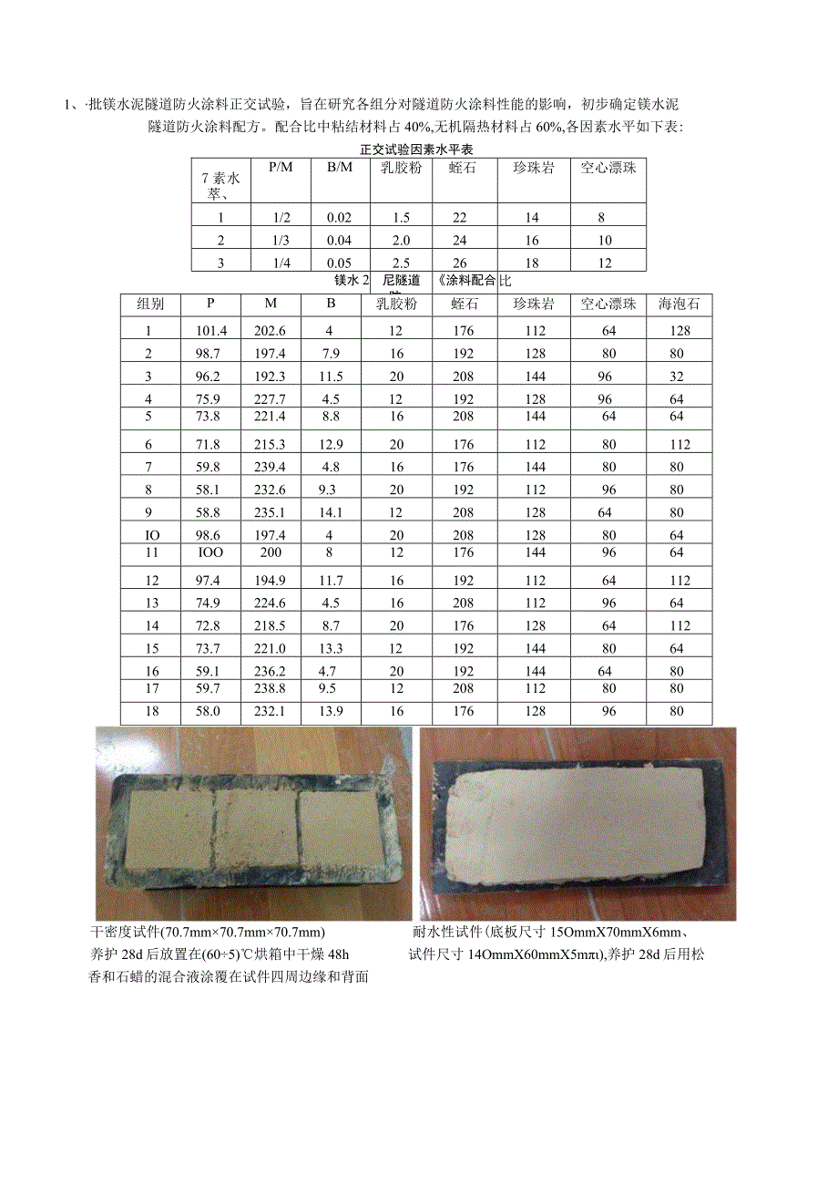 各组分对隧道防火涂料性能的影响.docx_第1页