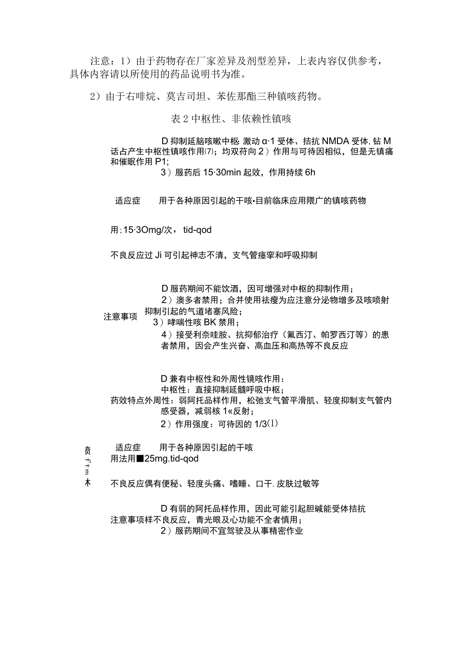 咳嗽疾病发病机制对症止咳治疗整体原则常用镇咳药物常见病因及镇咳治疗推荐意见.docx_第3页