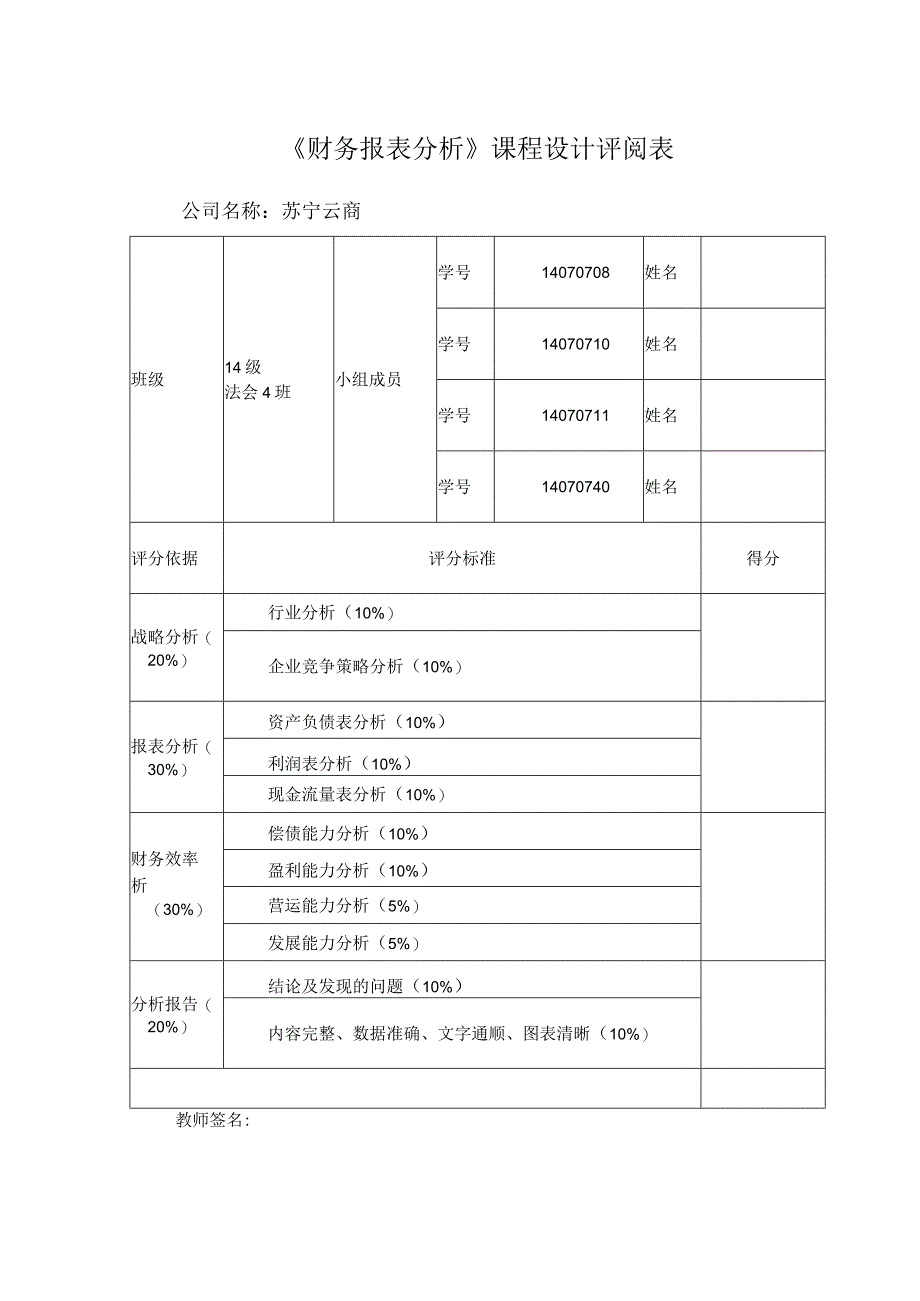 2023年整理苏宁云商财务报表分析.docx_第1页