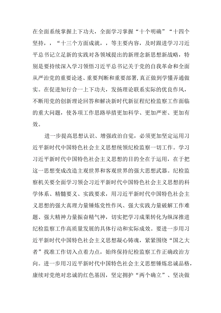 纪检监察教育整顿干部个人代表心得体会3篇范本.docx_第3页