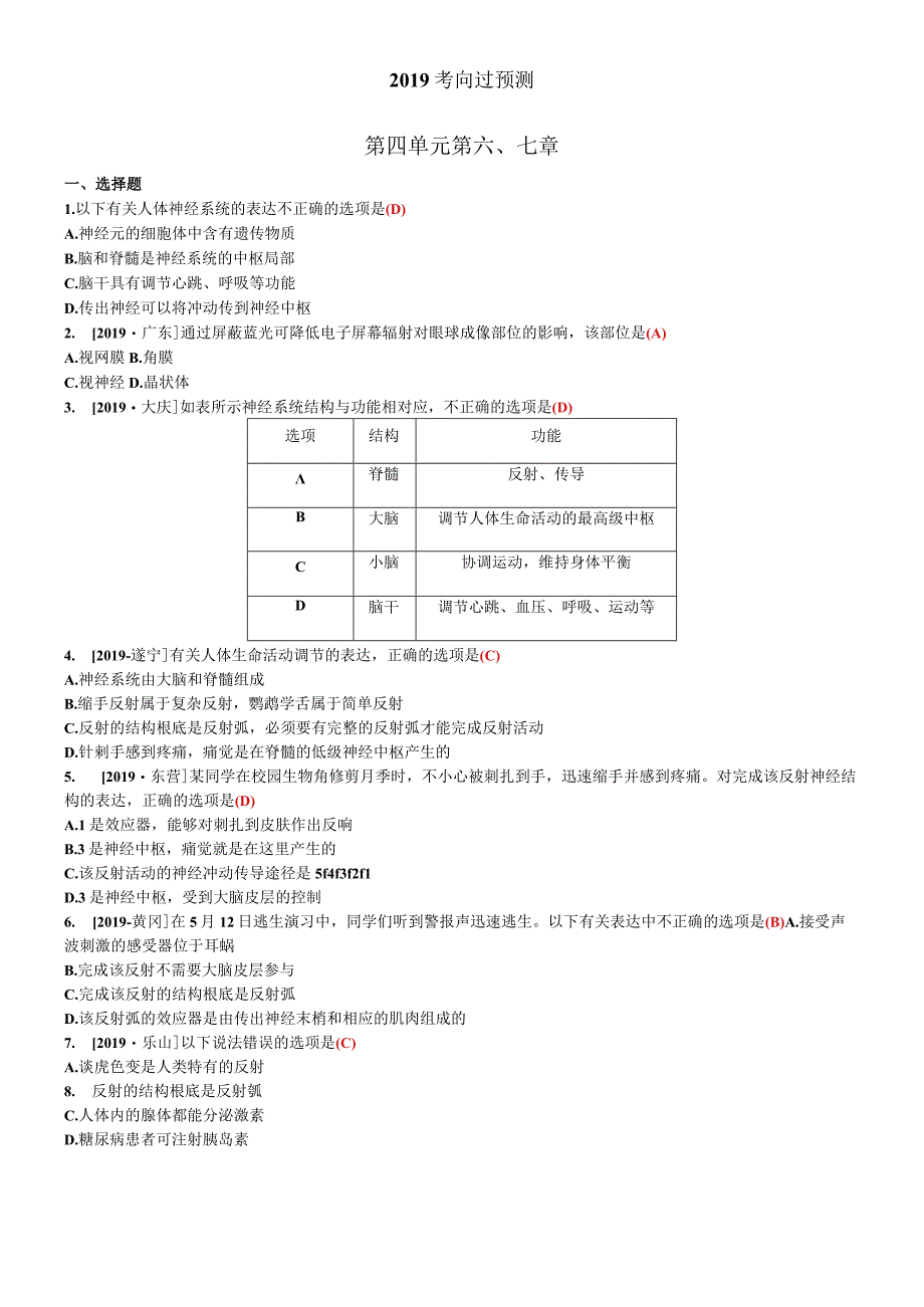 第四单元第六七章考向过预测.docx_第1页