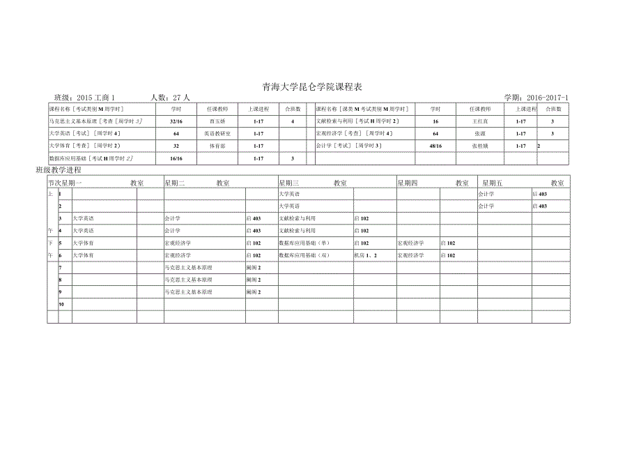 青海大学昆仑学院秋季课表.docx_第3页