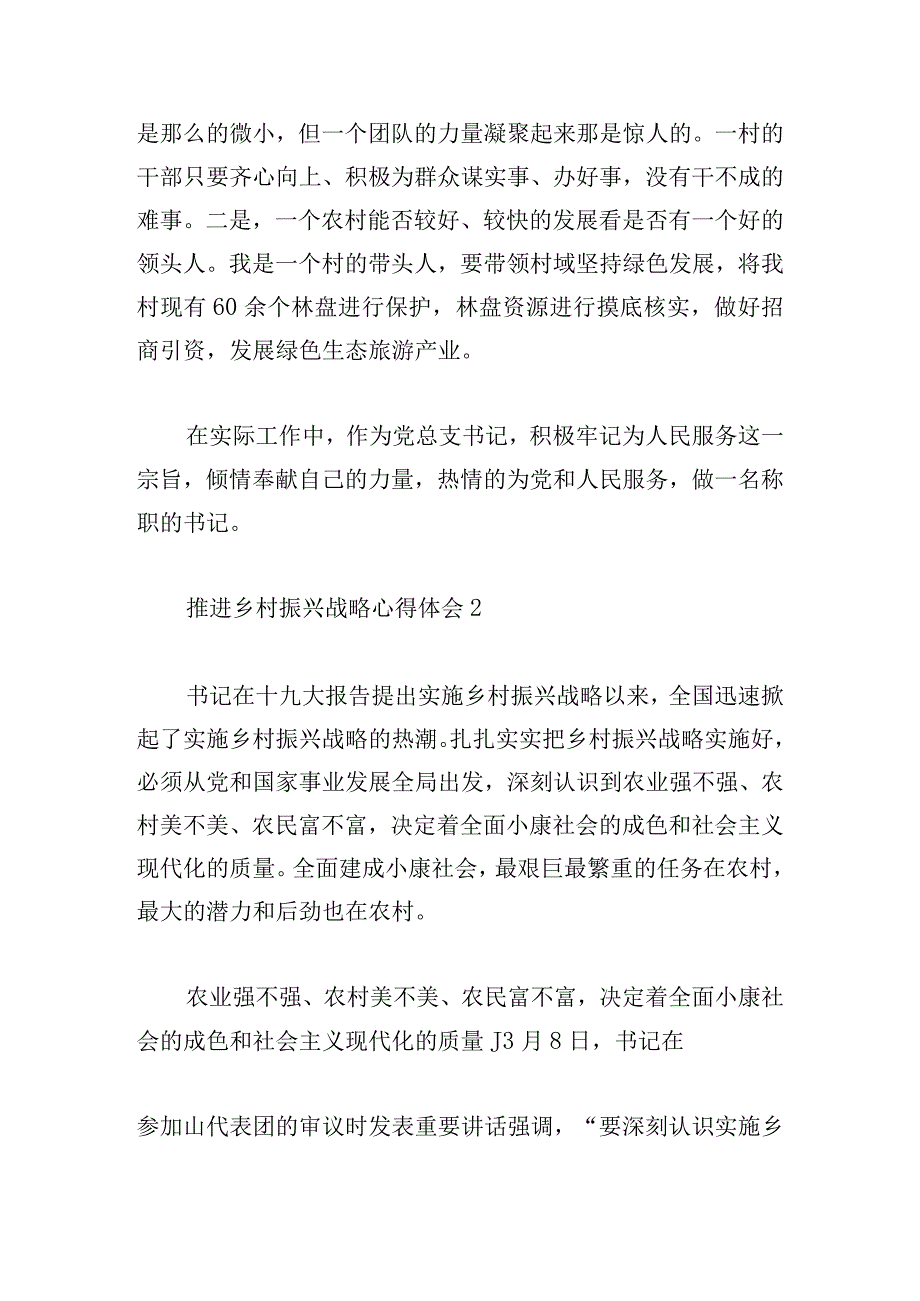 推进乡村振兴战略心得体会大全10篇.docx_第3页