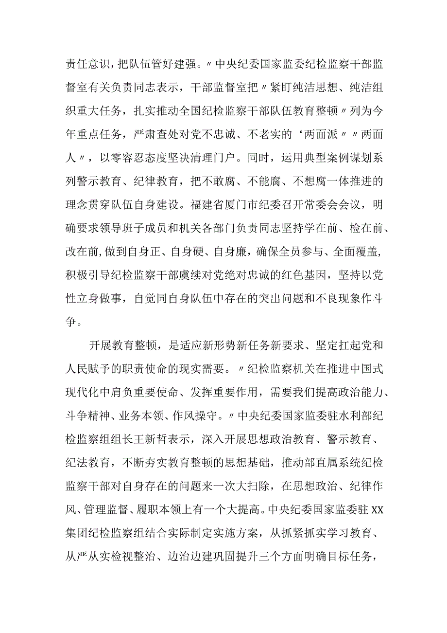 纪检干部队伍教育整顿心得体会精选共三篇.docx_第2页