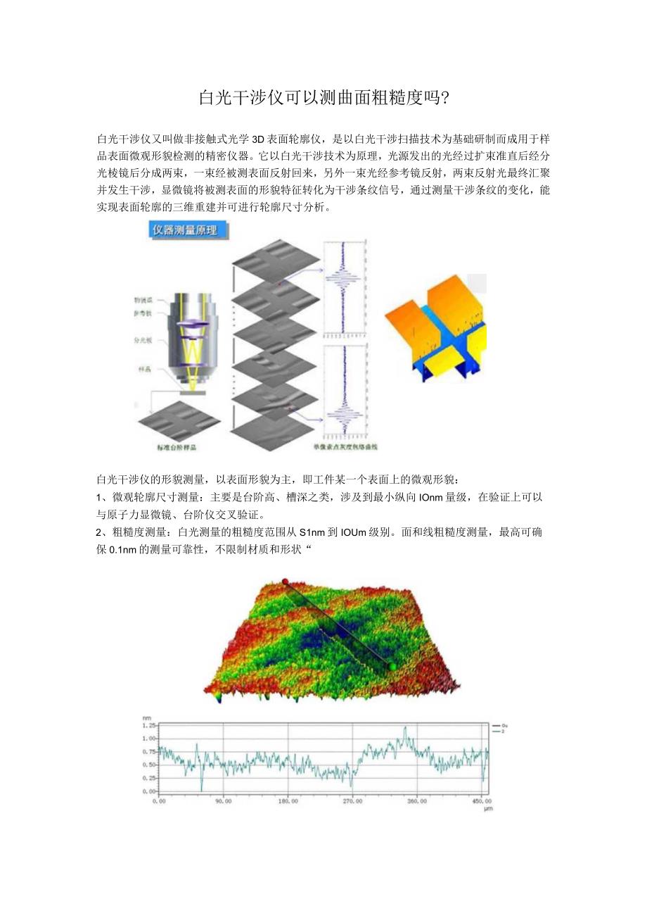 白光干涉仪可以测曲面粗糙度吗？.docx_第1页