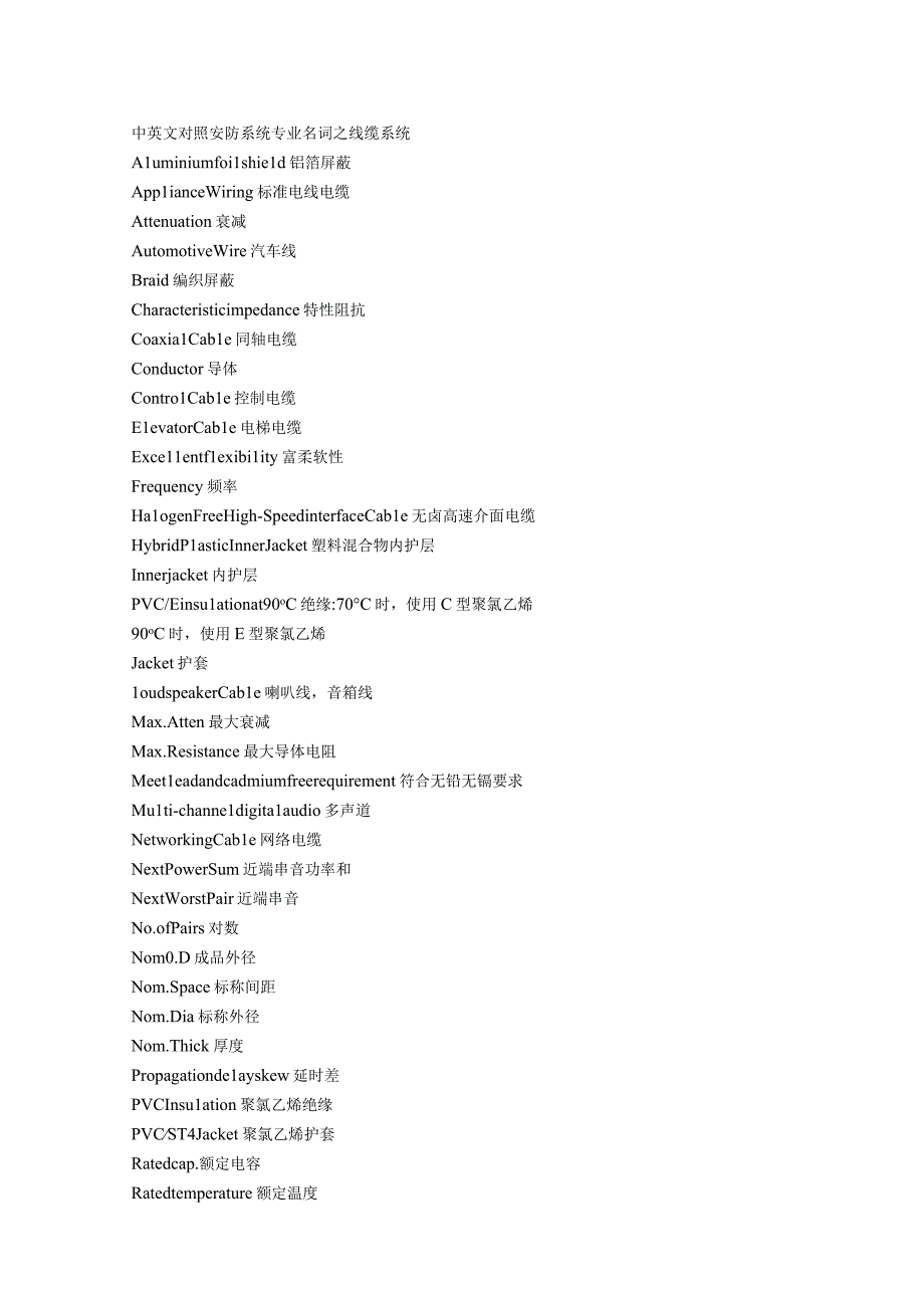 最全的弱电名词及中英文对照表2016611.docx_第3页