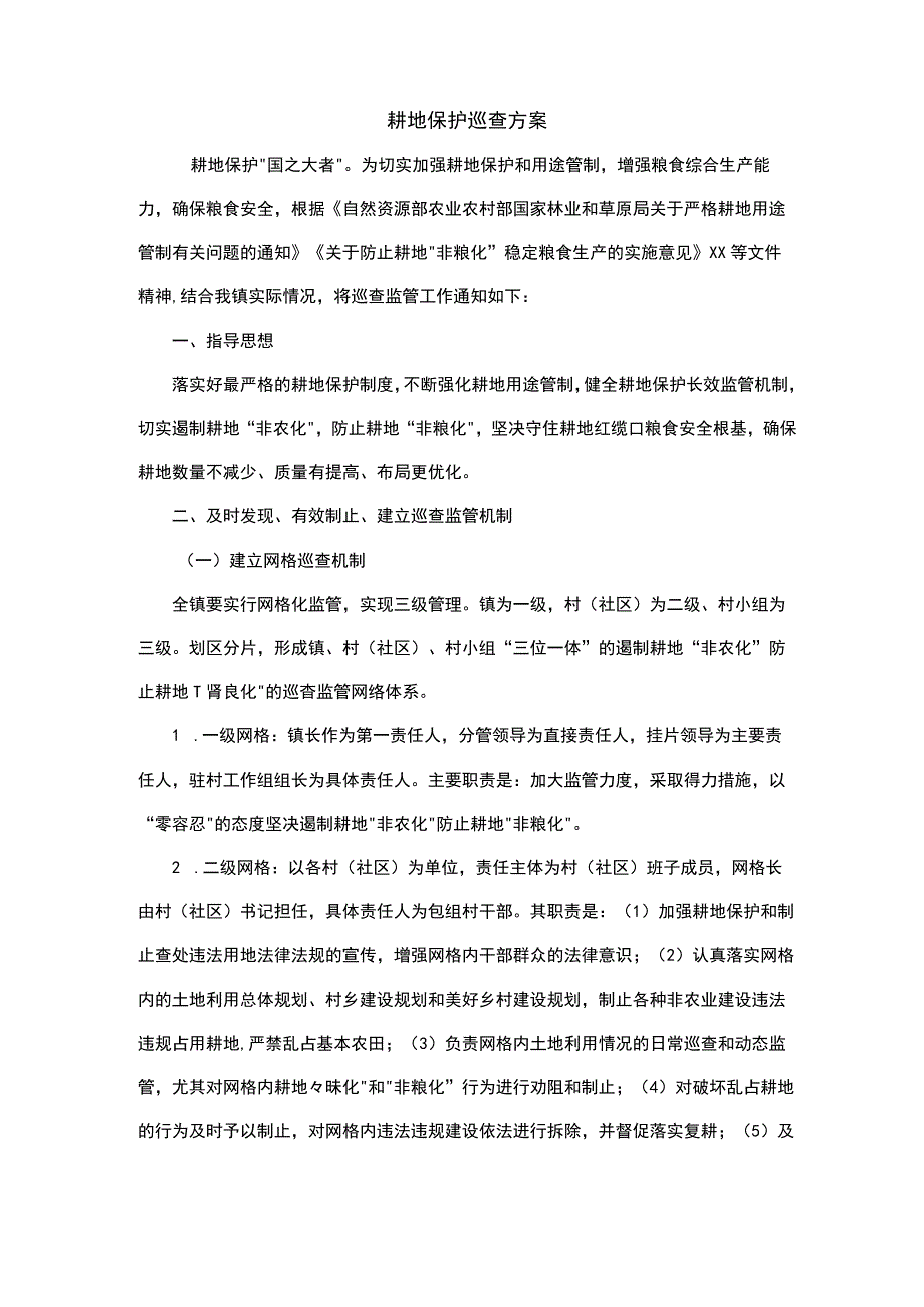 耕地保护巡查方案.docx_第1页