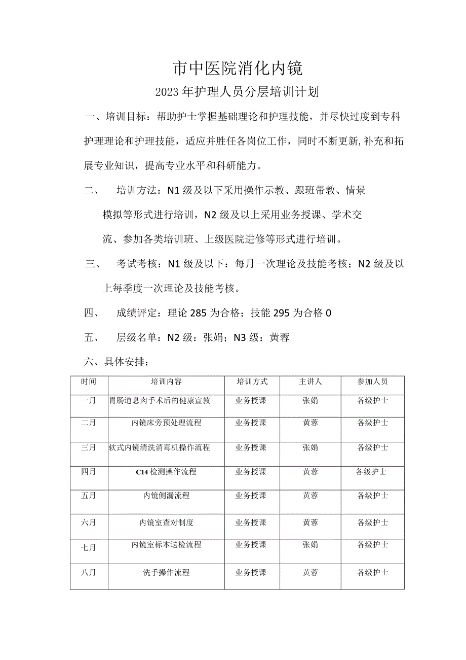 消化内镜培训计划2023.docx_第1页